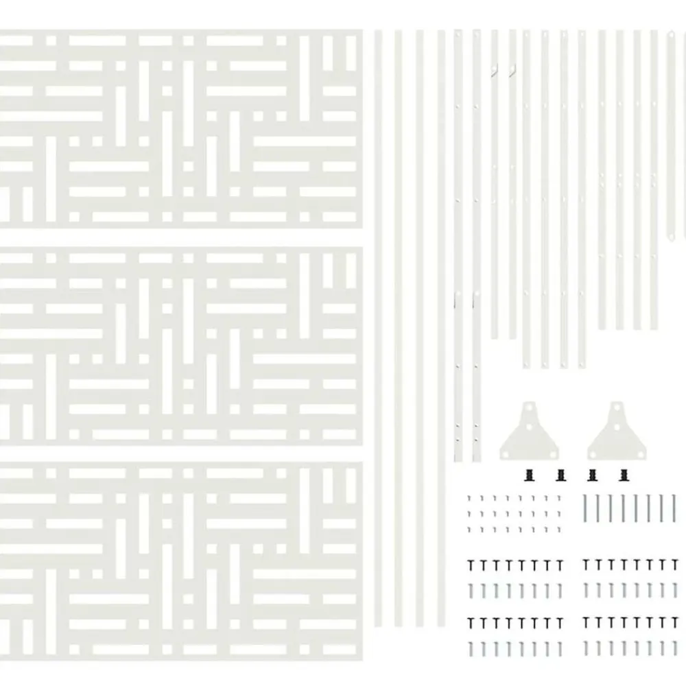 vidaXL Pantalla de Privacidad 100 x 50 x 180 cm Acero White Online