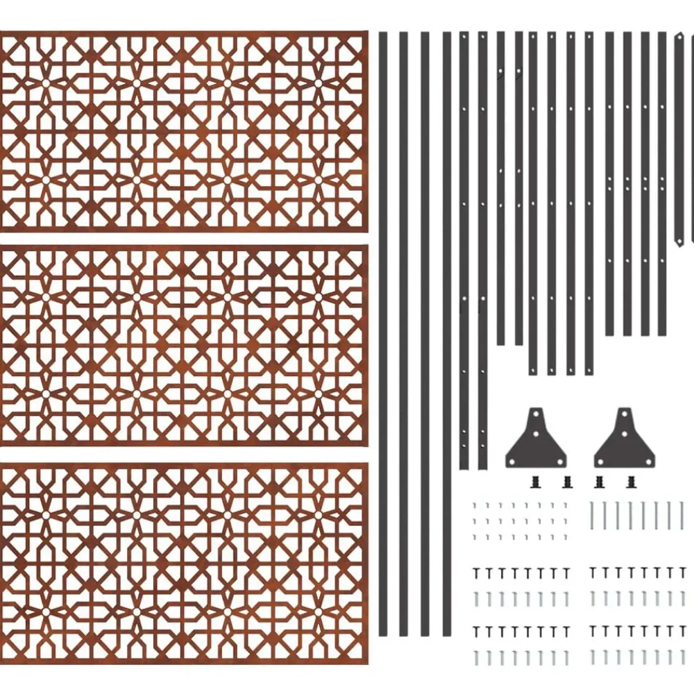 vidaXL Vallas De Jardín-Pantalla de Privacidad Gris 100 x 50 x 180 cm