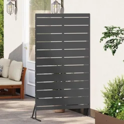 vidaXL Pantalla de Privacidad 100 x 50 x 180 cm Acero Negro Clearance