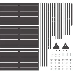 vidaXL Pantalla de Privacidad 100 x 50 x 180 cm Acero Negro Clearance