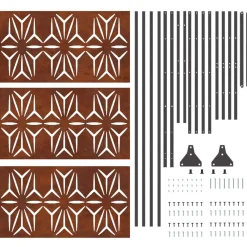 vidaXL Vallas De Jardín-Pantalla de Privacidad Gris 100 x 50 x 180 cm