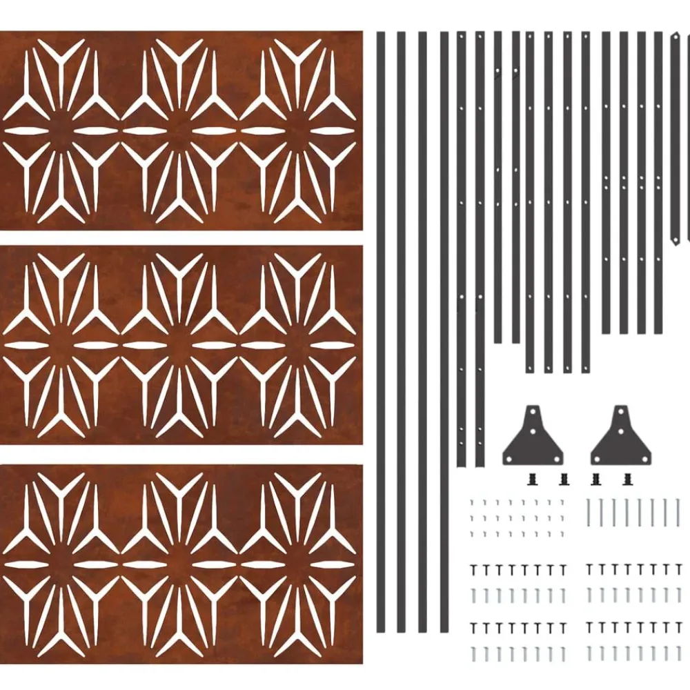 vidaXL Vallas De Jardín-Pantalla de Privacidad Gris 100 x 50 x 180 cm