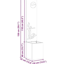 vidaXL Pantalla de Privacidad para Jardín Calado 32 x 140 cm Antracita Sale