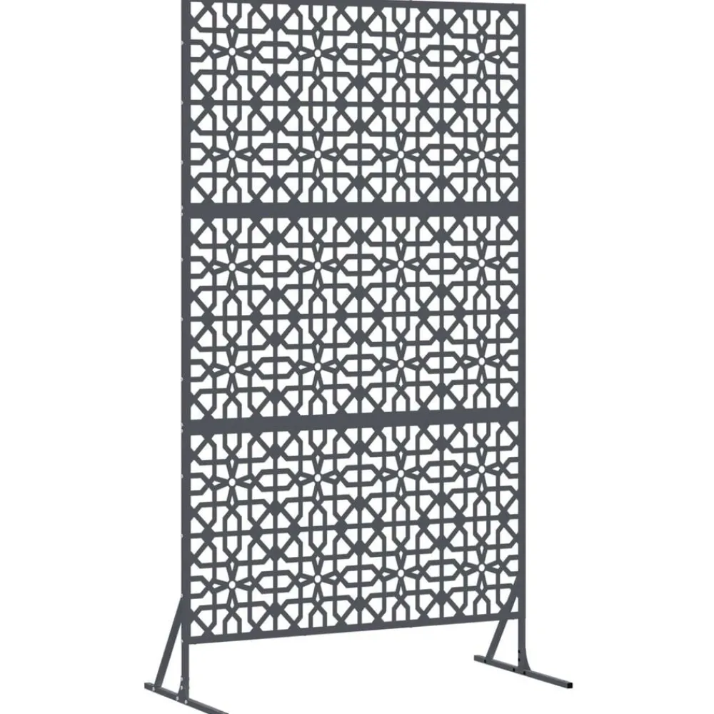 vidaXL Pantalla de Privacidad Antracita 100 x 50 x 180 cm Acero Gris antracita Online