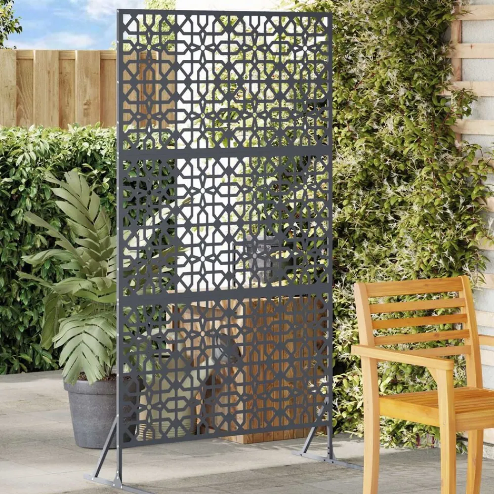 vidaXL Pantalla de Privacidad Antracita 100 x 50 x 180 cm Acero Gris antracita Online