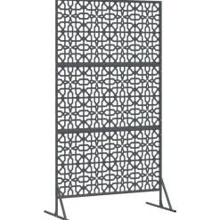 vidaXL Pantalla de Privacidad Antracita 100 x 50 x 180 cm Acero Gris antracita Online