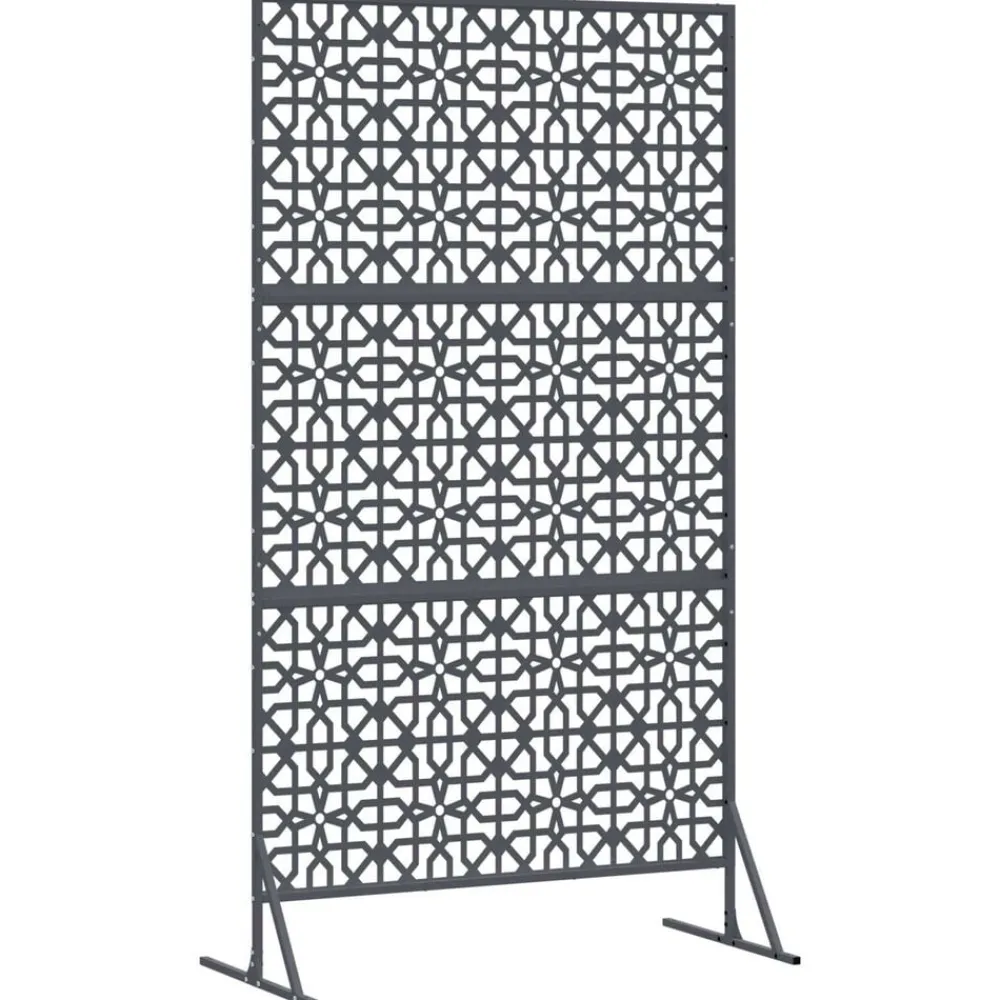 vidaXL Pantalla de Privacidad Antracita 100 x 50 x 180 cm Acero Gris antracita Online