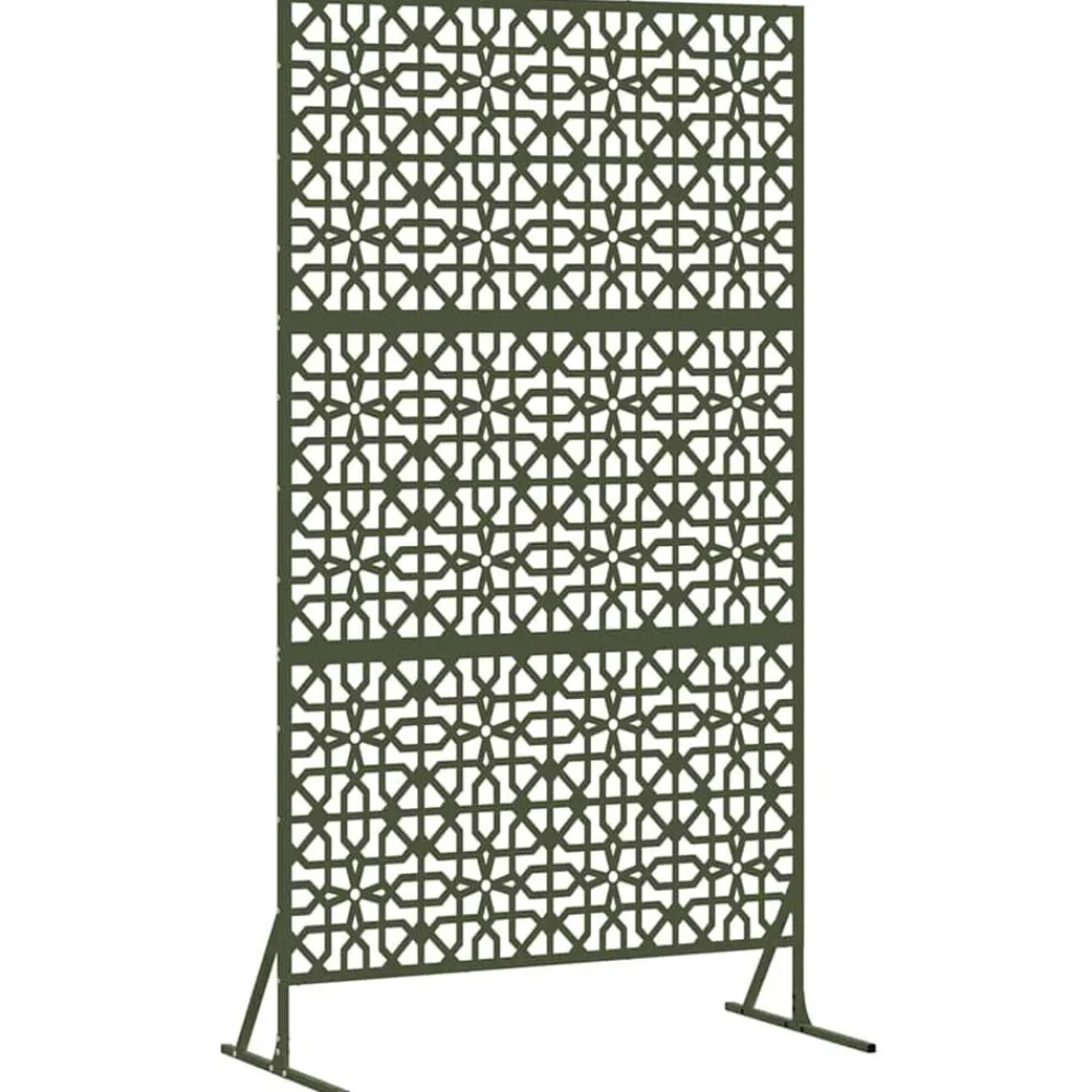 vidaXL Pantalla de Privacidad Oliva 100 x 50 x 180 cm Acero Verde oliva Online
