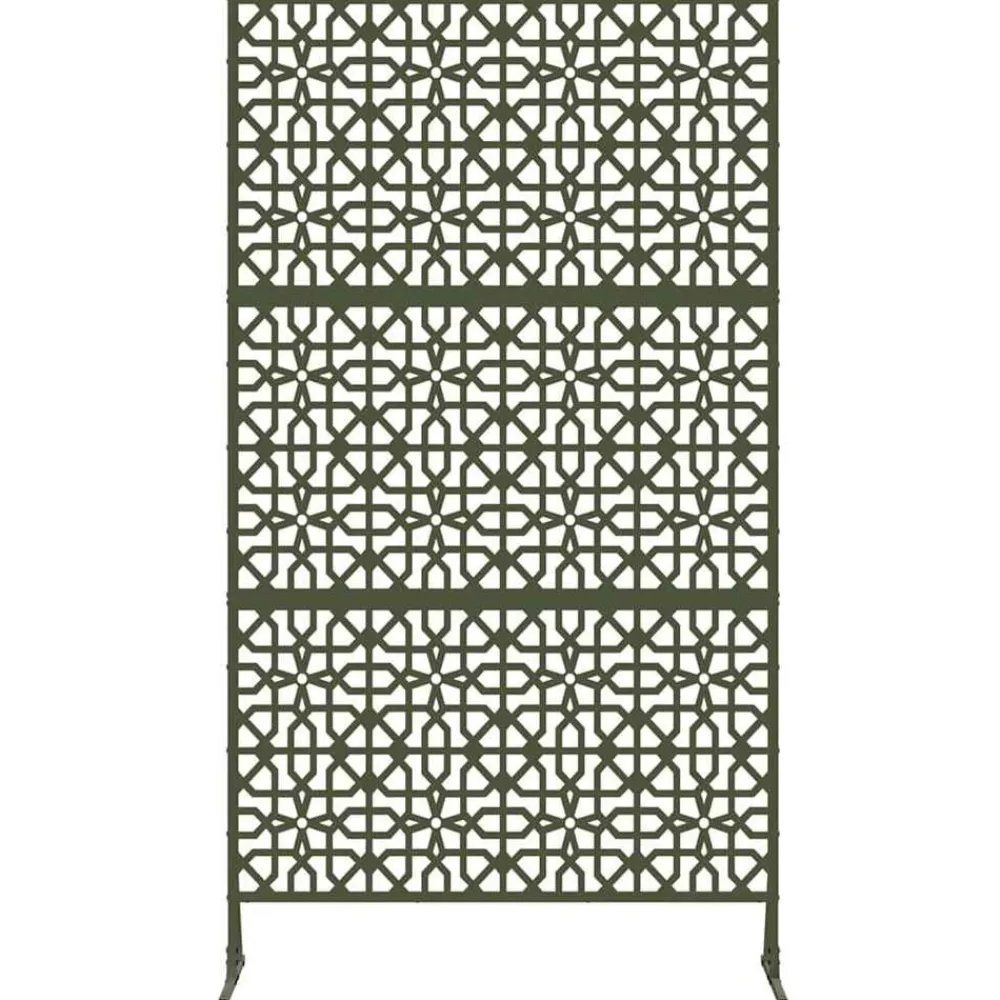 vidaXL Pantalla de Privacidad Oliva 100 x 50 x 180 cm Acero Verde oliva Online