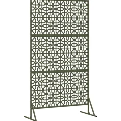 vidaXL Pantalla de Privacidad Oliva 100 x 50 x 180 cm Acero Verde oliva Online