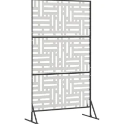 vidaXL Vallas De Jardín-Pantalla de Privacidad Gris 100 x 50 x 180 cm Acero