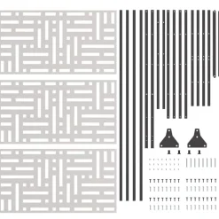 vidaXL Vallas De Jardín-Pantalla de Privacidad Gris 100 x 50 x 180 cm Acero