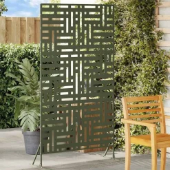 vidaXL Vallas De Jardín-Pantalla de Privacidad Oliva 100 x 50 x 180 cm Acero