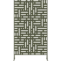 vidaXL Vallas De Jardín-Pantalla de Privacidad Oliva 100 x 50 x 180 cm Acero