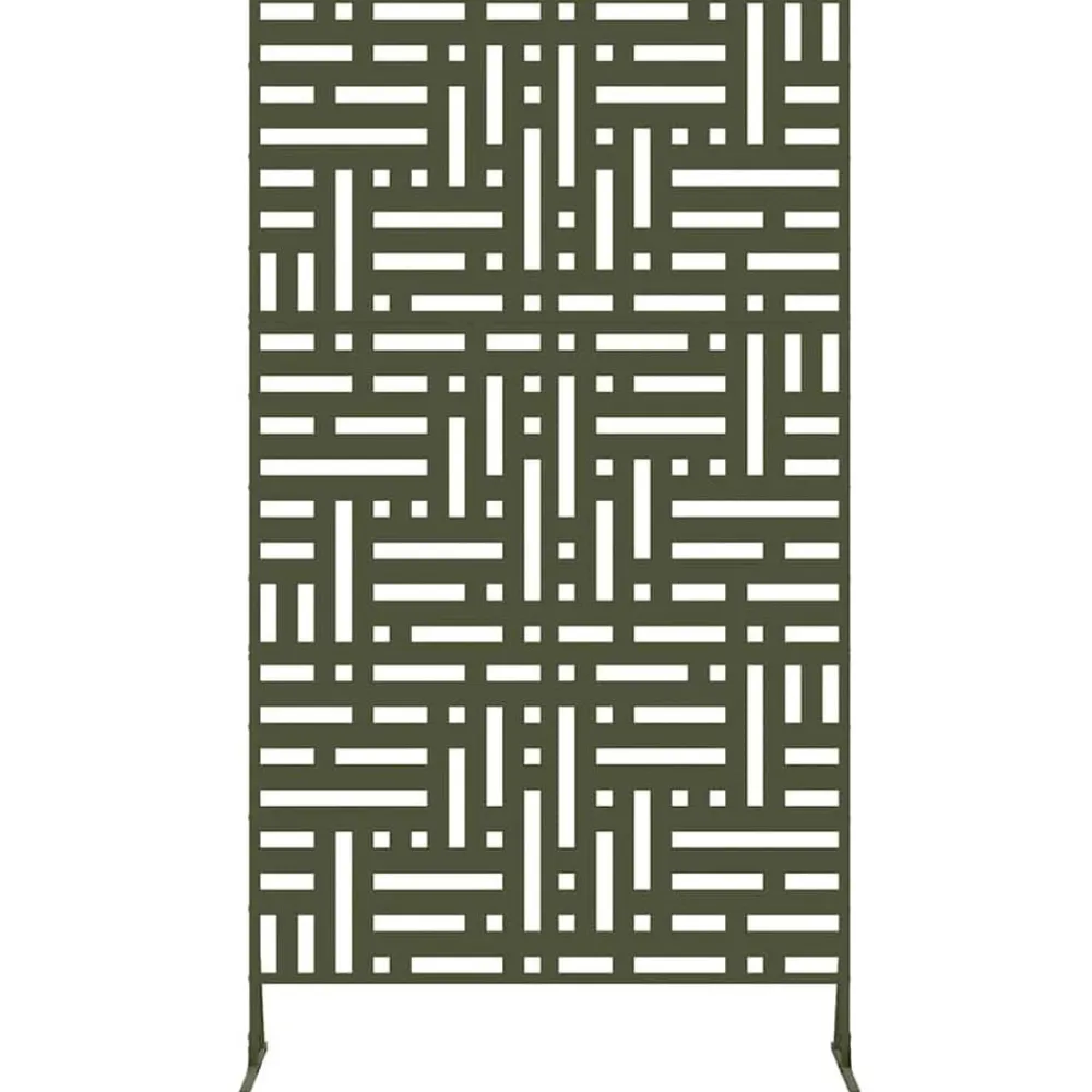 vidaXL Vallas De Jardín-Pantalla de Privacidad Oliva 100 x 50 x 180 cm Acero