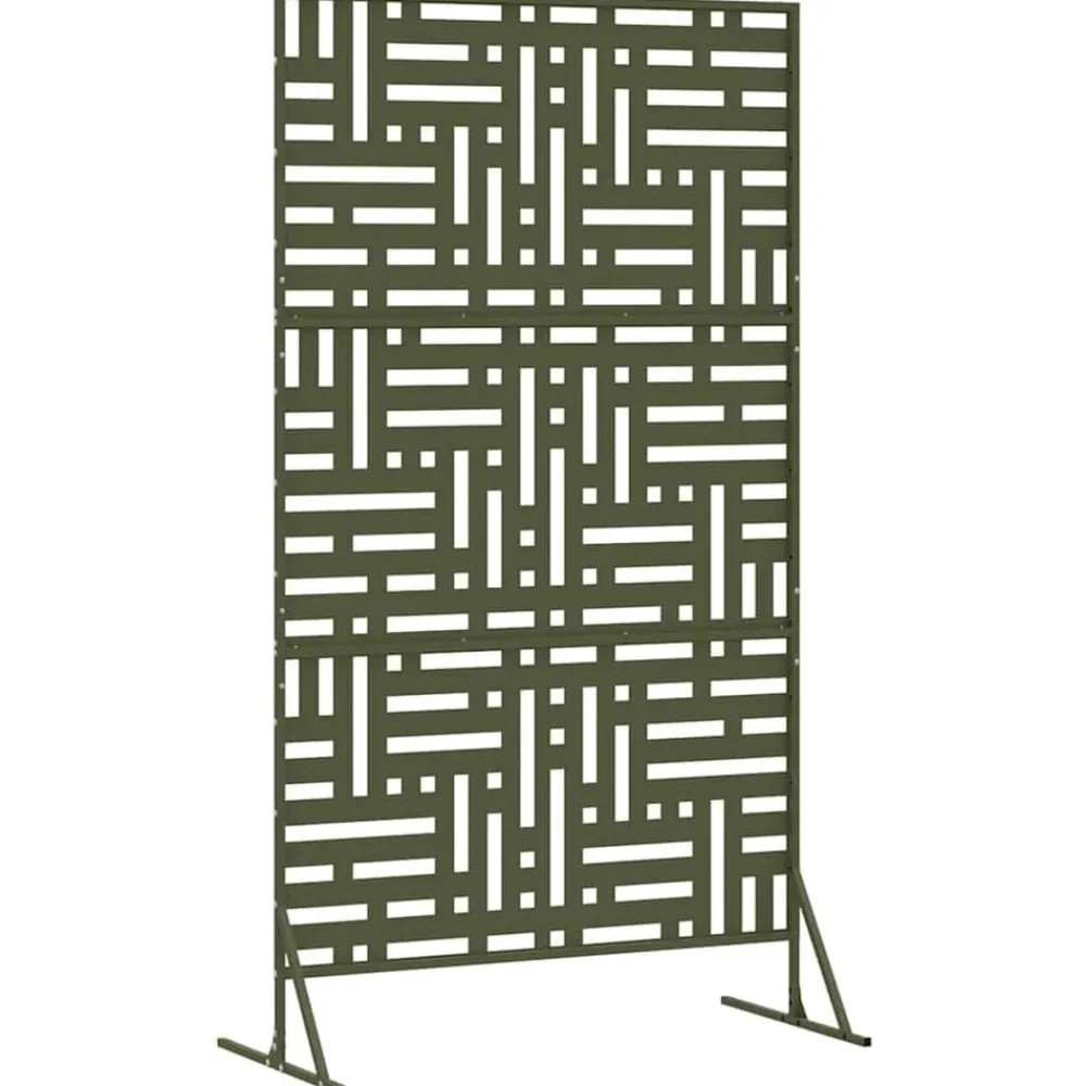 vidaXL Vallas De Jardín-Pantalla de Privacidad Oliva 100 x 50 x 180 cm Acero