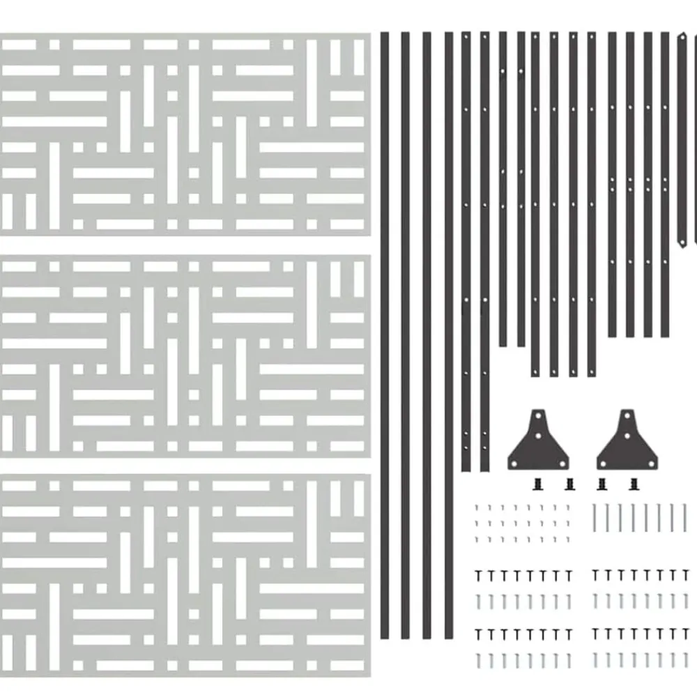 vidaXL Pantalla de Privacidad Gris 100 x 50 x 180 cm Acero Acero galvanizado Online