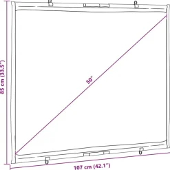 vidaXL Pantalla de proyección colgante de pared 50 pulgadas 4:3 Best
