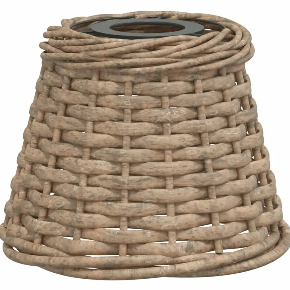 vidaXL Pantalla para lámpara de techo mimbre marrón Ø15x12 cm Marrón Clearance