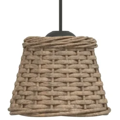 vidaXL Pantalla para lámpara de techo mimbre marrón Ø15x12 cm Marrón Clearance