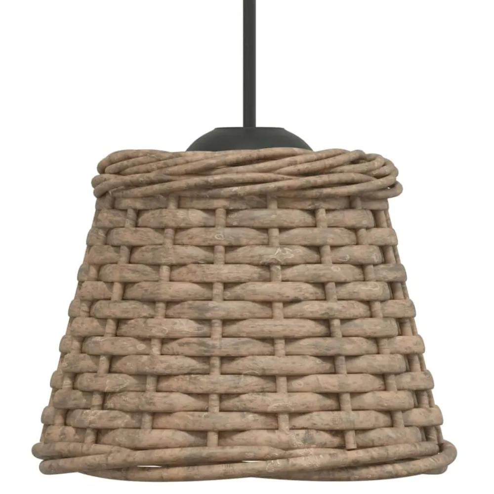 vidaXL Pantalla para lámpara de techo mimbre marrón Ø15x12 cm Marrón Clearance