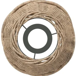 vidaXL Pantalla para lámpara de techo mimbre marrón Ø15x12 cm Marrón Clearance