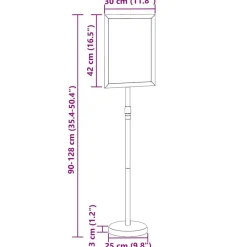 vidaXL Pantallas de Feria 25 x 25 x 125 cm Aluminio Plateado Hot