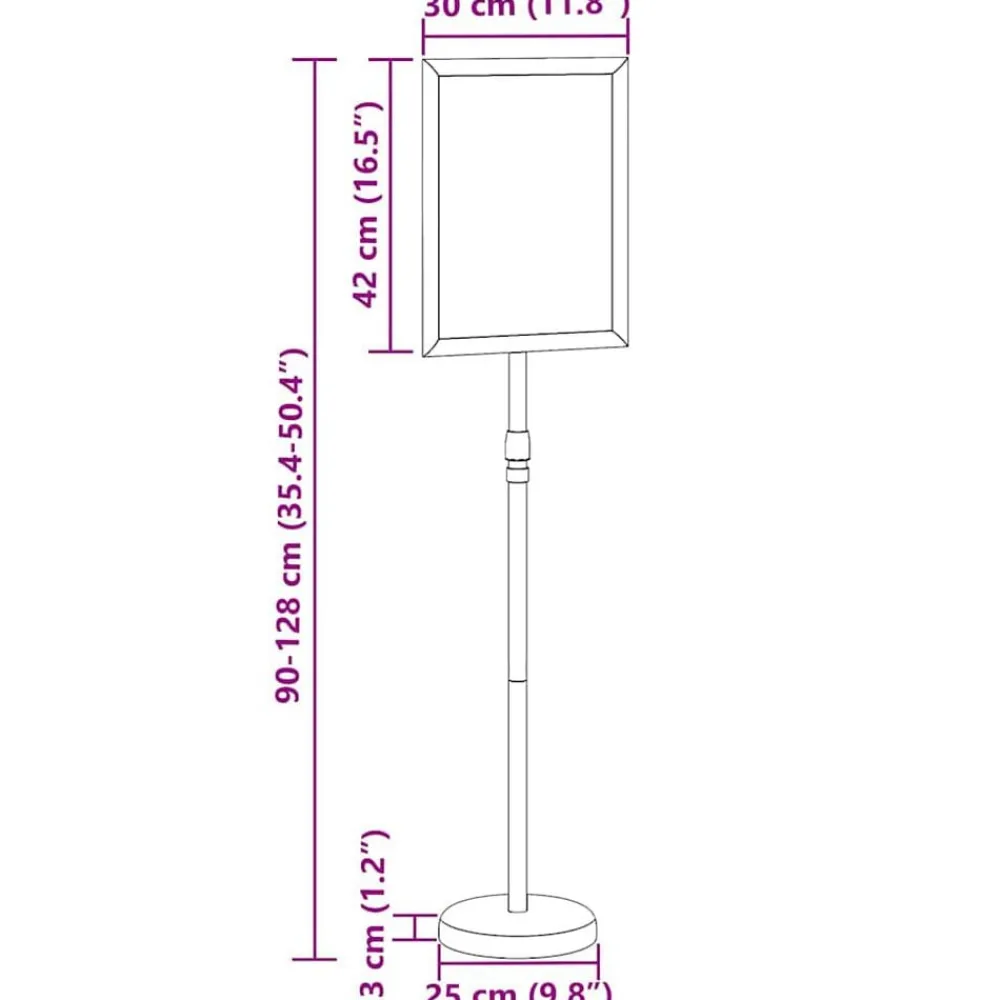 vidaXL Pantallas de Feria 25 x 25 x 125 cm Aluminio Plateado Hot