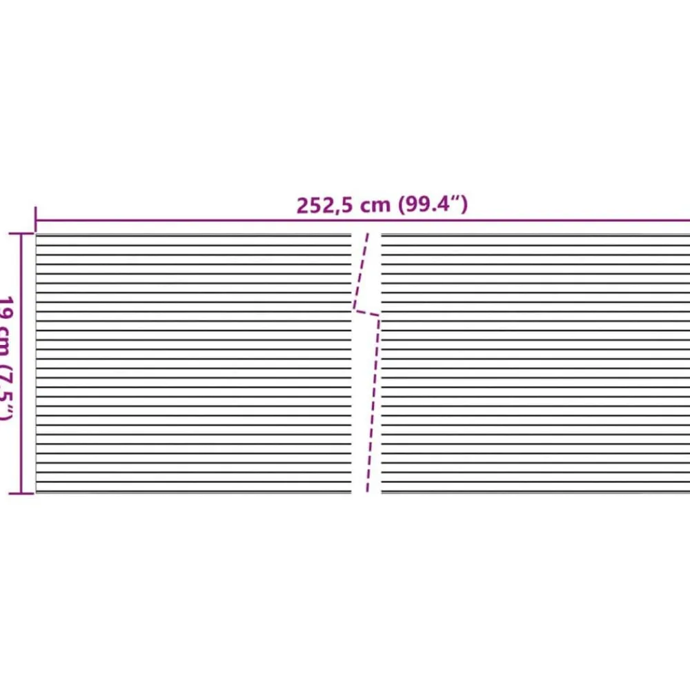 vidaXL Vallas De Jardín-Pantallas privacidad jardín 10 uds PVC 252,5x19 cm