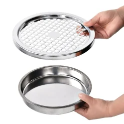 vidaXL Papelera con cenicero de pared acero inxodable 26 L Plateado Sale