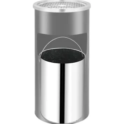 vidaXL Accesorios Para Fumadores-Papelera con cenicero de pared acero 26 L