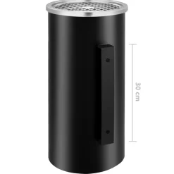 vidaXL Accesorios Para Fumadores-Papelera con cenicero de pared acero 26 L
