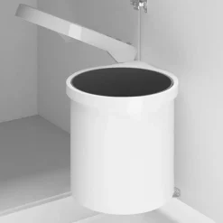 vidaXL Papelera de cocina empotrada plástico 8 L Blanco