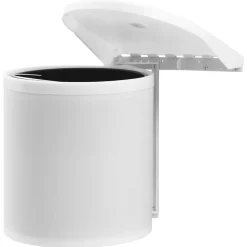 vidaXL Papelera de cocina empotrada plástico 8 L Blanco