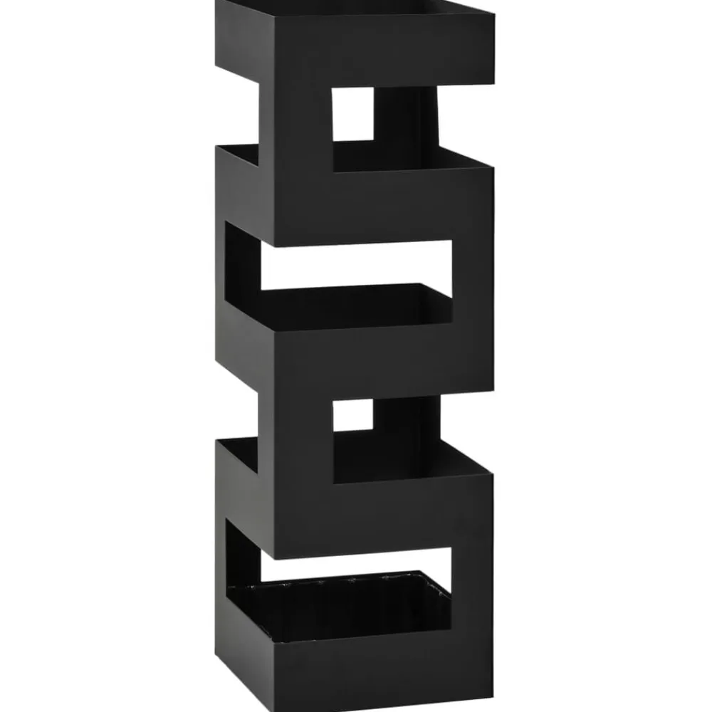 vidaXL Paragúero acero Negro Outlet