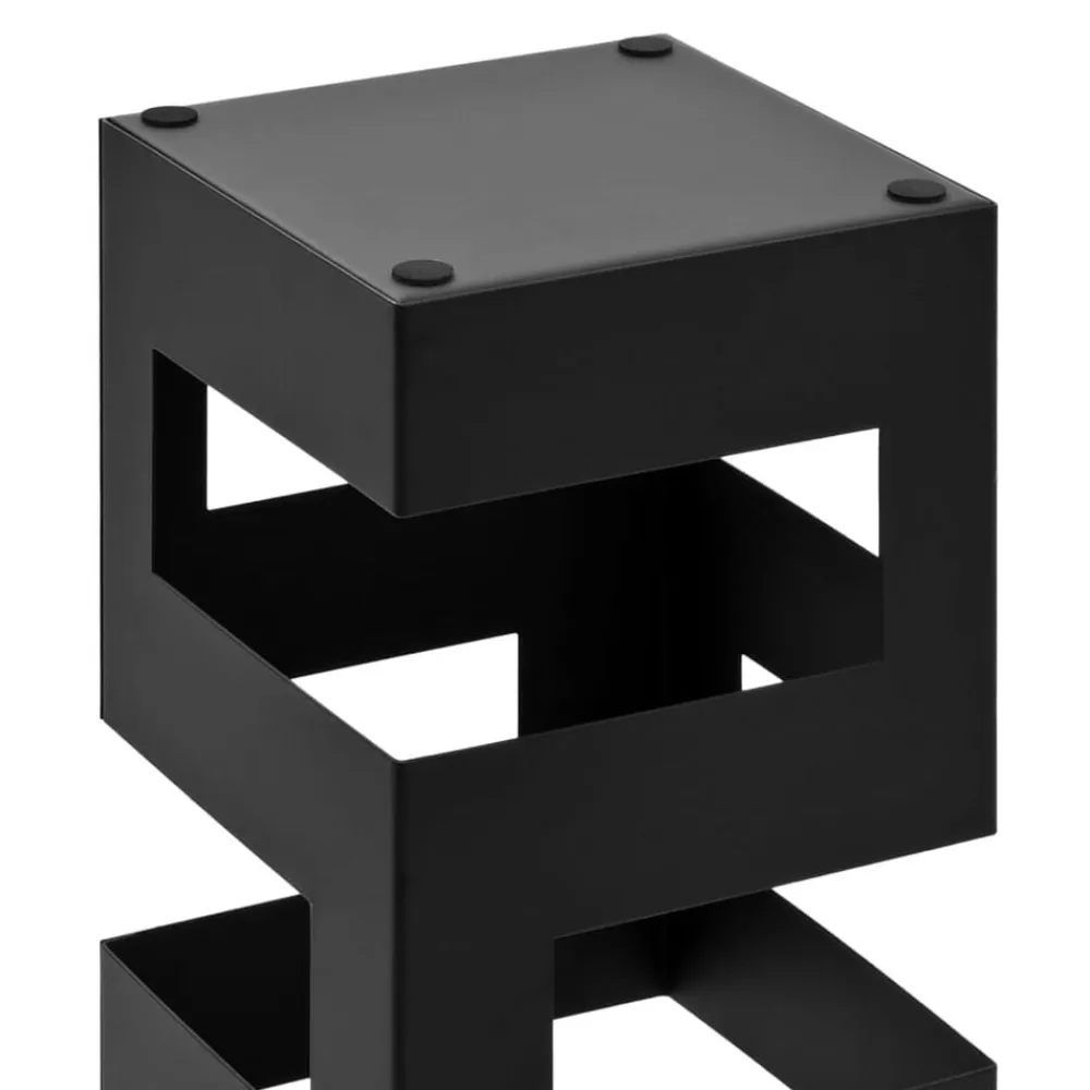 vidaXL Paragúero acero Negro Outlet
