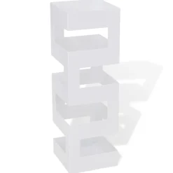 vidaXL Productos Del Hogar-Paragüero cuadrado soporte de bastones acero 48,5 cm