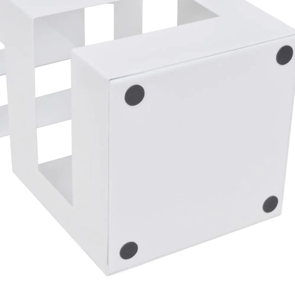 vidaXL Productos Del Hogar-Paragüero cuadrado soporte de bastones acero 48,5 cm