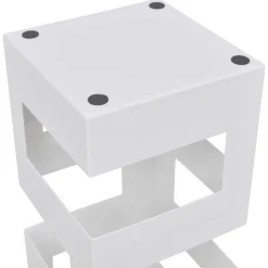 vidaXL Productos Del Hogar-Paragüero cuadrado soporte de bastones acero 48,5 cm
