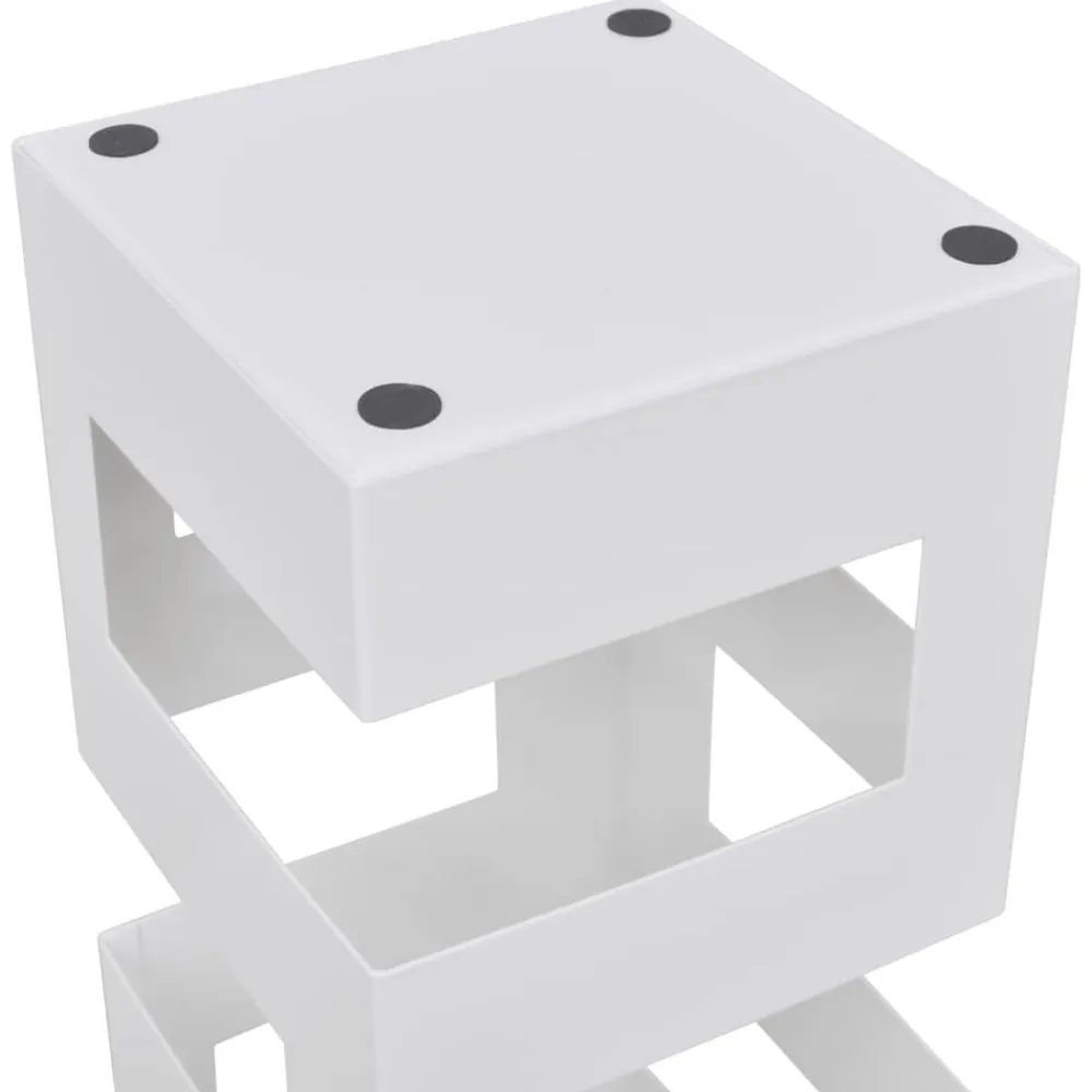 vidaXL Productos Del Hogar-Paragüero cuadrado soporte de bastones acero 48,5 cm