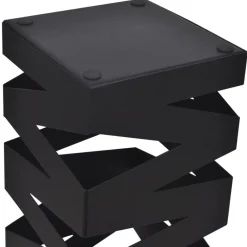 vidaXL Paragüero cuadrado soporte para bastones de acero 48,5 cm Negro