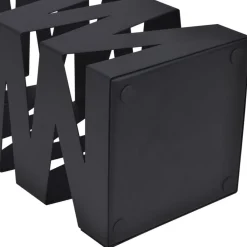 vidaXL Paragüero cuadrado soporte para bastones de acero 48,5 cm Negro