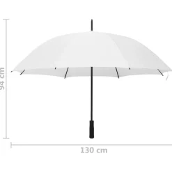 vidaXL Paraguas-Paraguas blanco 130cm