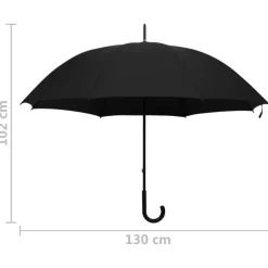 vidaXL Paraguas negro 130 cm Outlet