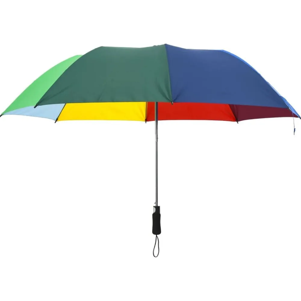 vidaXL Paraguas-Paraguas plegable automático multicolor 124 cm