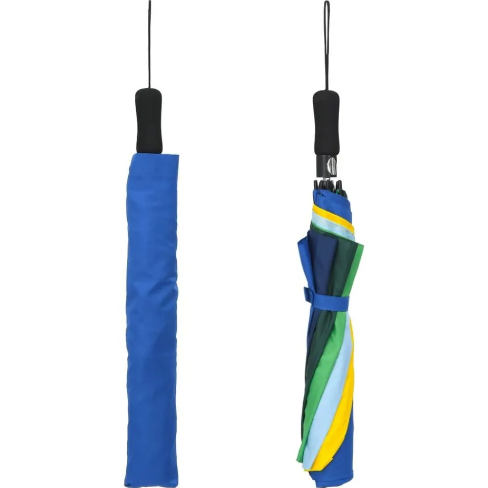 vidaXL Paraguas-Paraguas plegable automático multicolor 124 cm