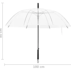 vidaXL Paraguas-Paraguas transparente 100 cm
