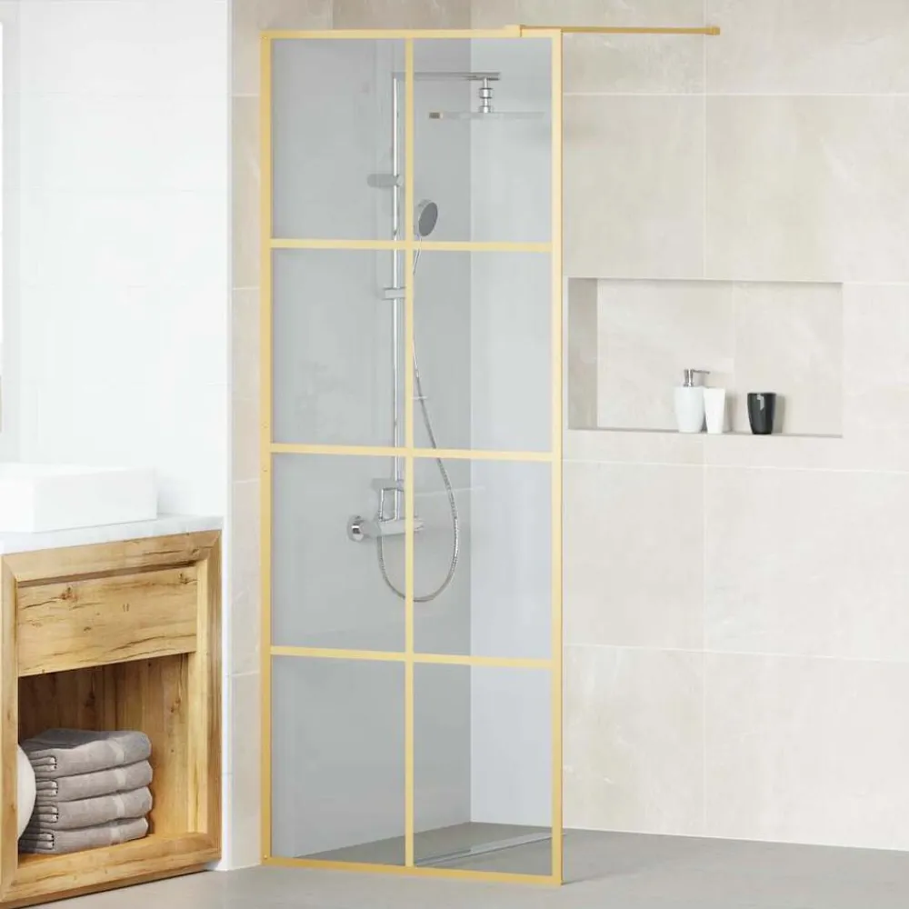 vidaXL Fontanería-Pared de Ducha Walk-in 80 x 195 cm vidrio templado