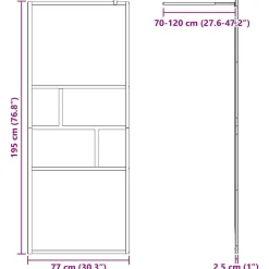 vidaXL Fontanería-Pared de Ducha Walk-in 80 x 195 x 0.5 cm
