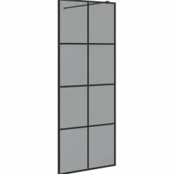 vidaXL Pared de Ducha Walk-in 80 x 195 cm vidrio templado Negro Hot